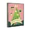 Stupell Industries Meowy Christmas Cat Tree Framed Floater Canvas Wall Art